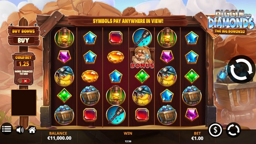 Diggin’ For Diamonds slot screen 1