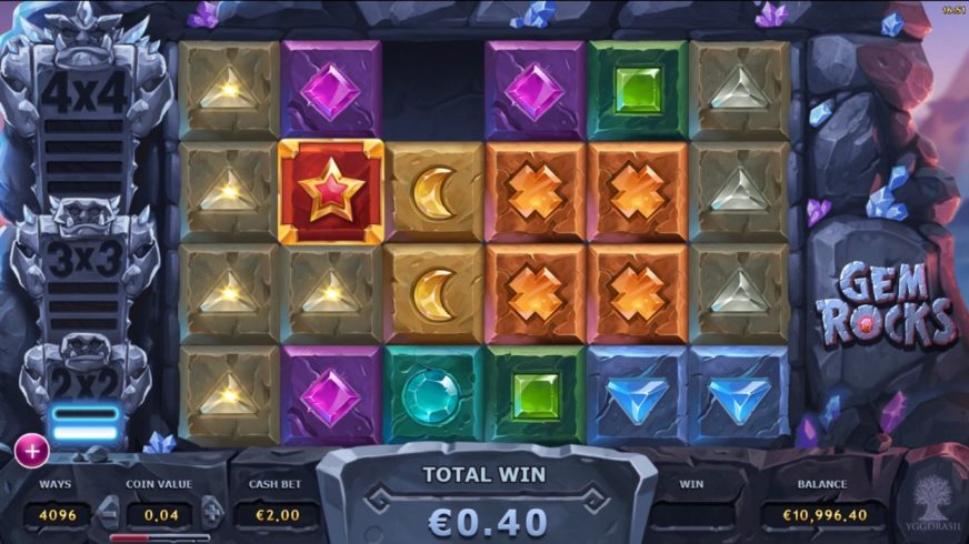 Gem Rocks slot screen 1