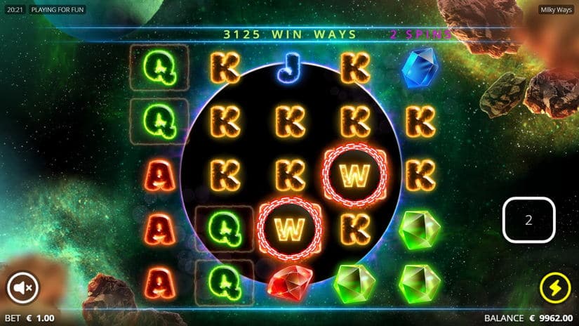 Milky Ways slot screen 2