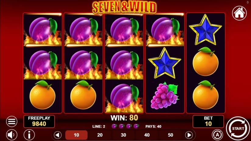 Seven & Wild slot screen 2