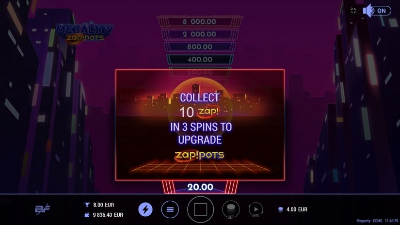Megacity slot screen 5