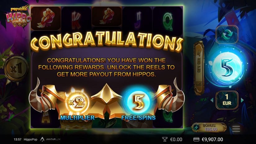 HippoPop slot screen 5