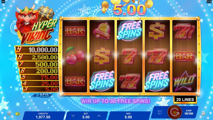 Hyper Viking slot screen 5