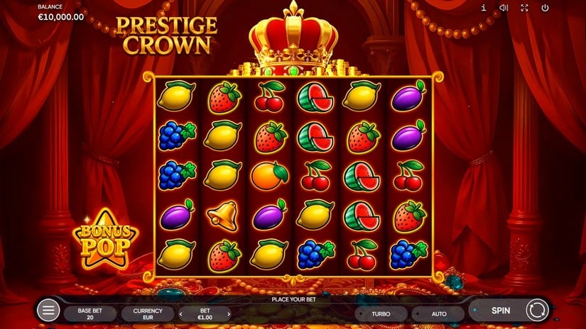 Prestige Crown slot screen 1