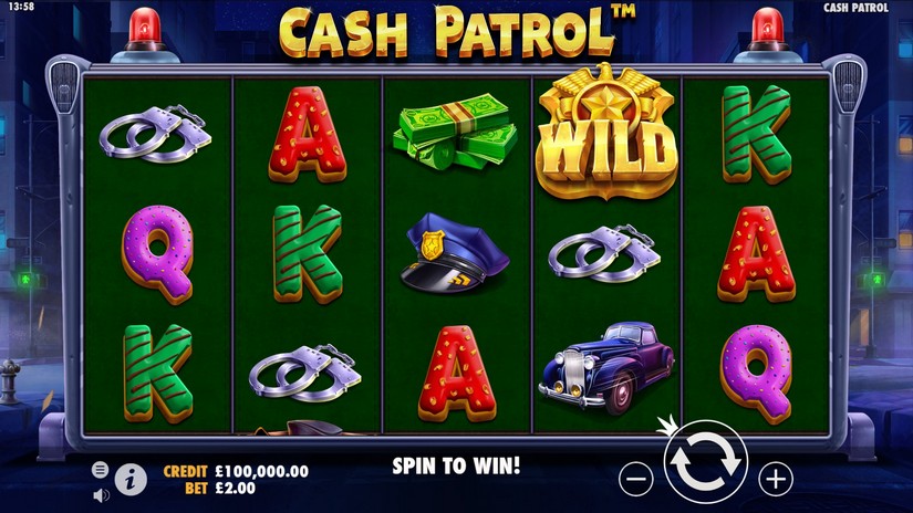 Cash Patrol slot screen 1