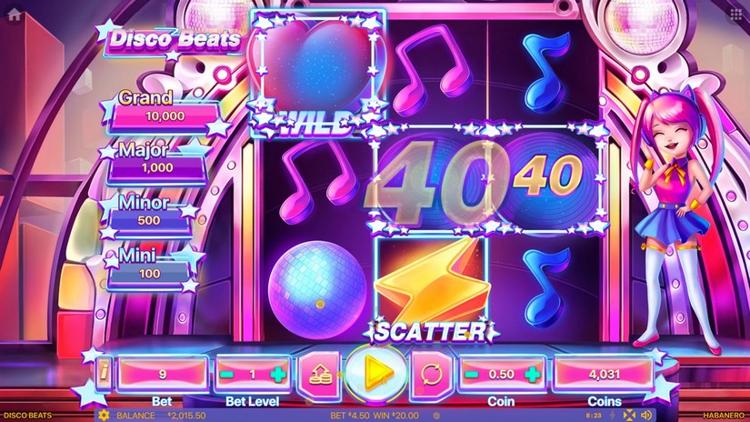 Disco Beats slot screen 2