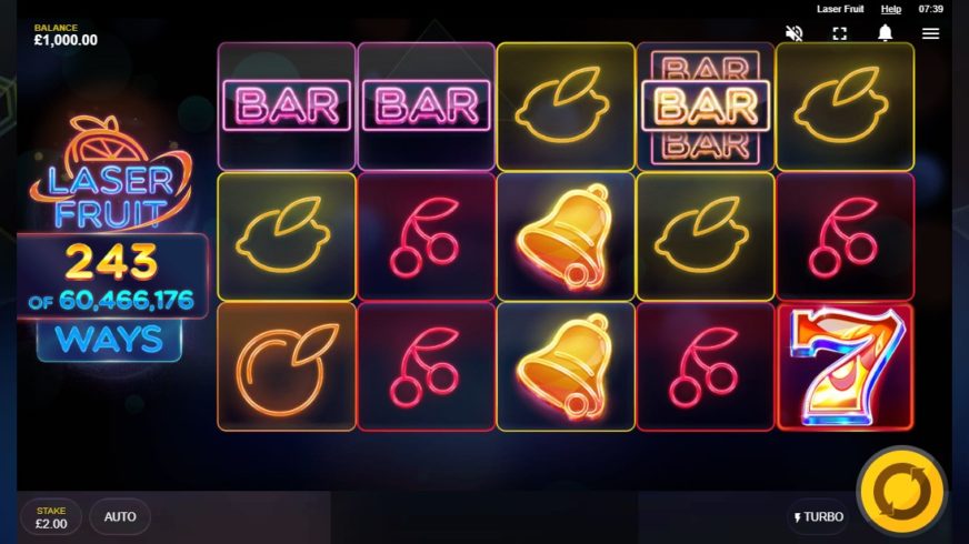 Laser Fruit slot screen 1