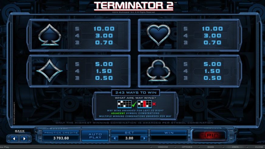 Terminator 2 slot screen 2
