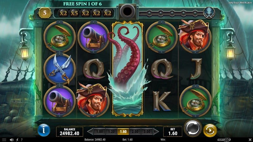 Jolly Roger Wild Kraken slot screen 6