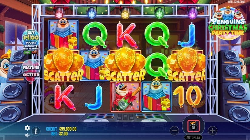 Penguins Christmas Party Time slot screen 2