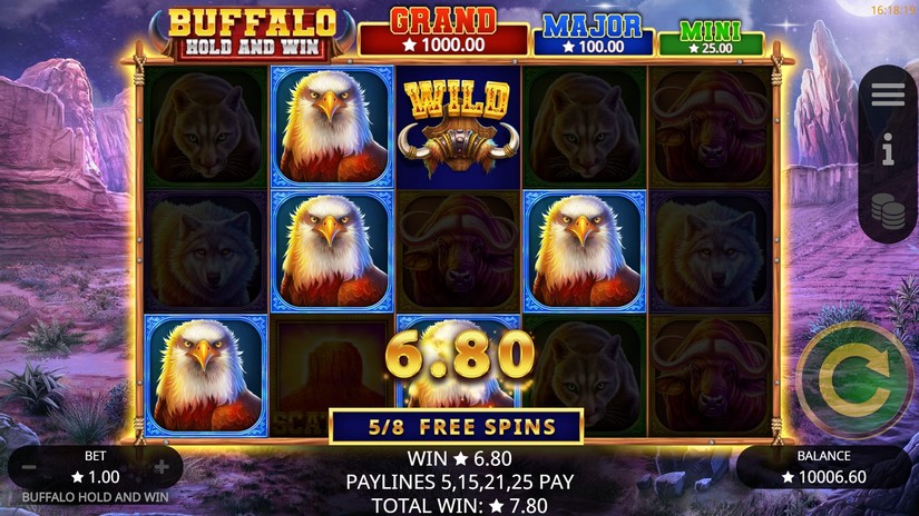 Buffalo Hold and Win slot screen 5