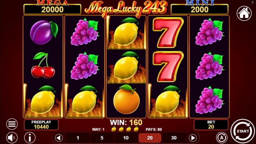 Mega Lucky 243 slot screen 4