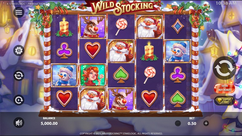Wild Stocking slot screen 1