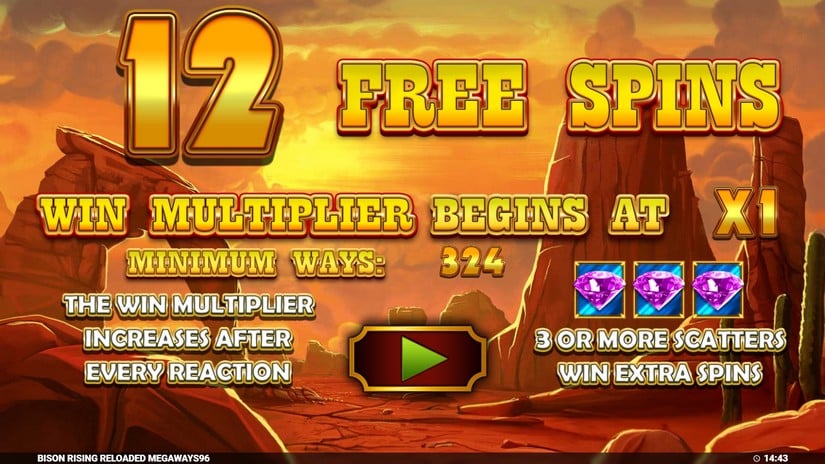 Bison Rising Reloaded Megaways slot screen 2