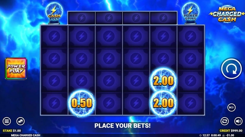Mega Charged Cash slot screen 1