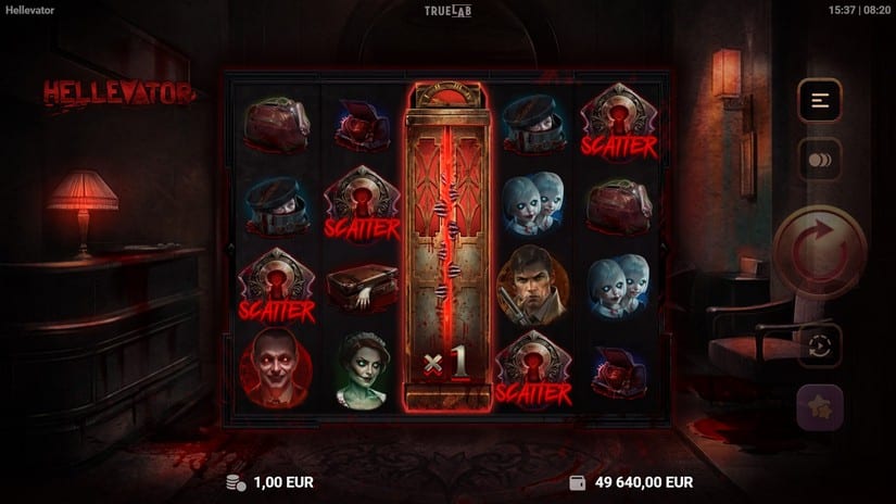 Hellevator slot screen 2