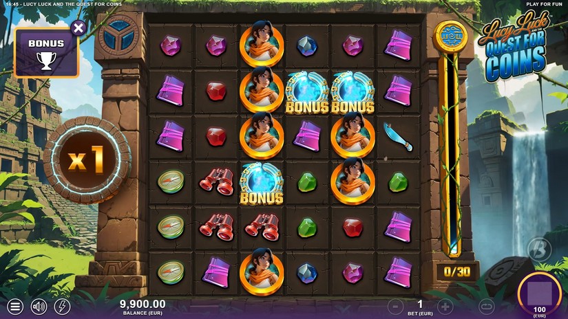 Lucy Luck and the Quest for Coins slot screen 2