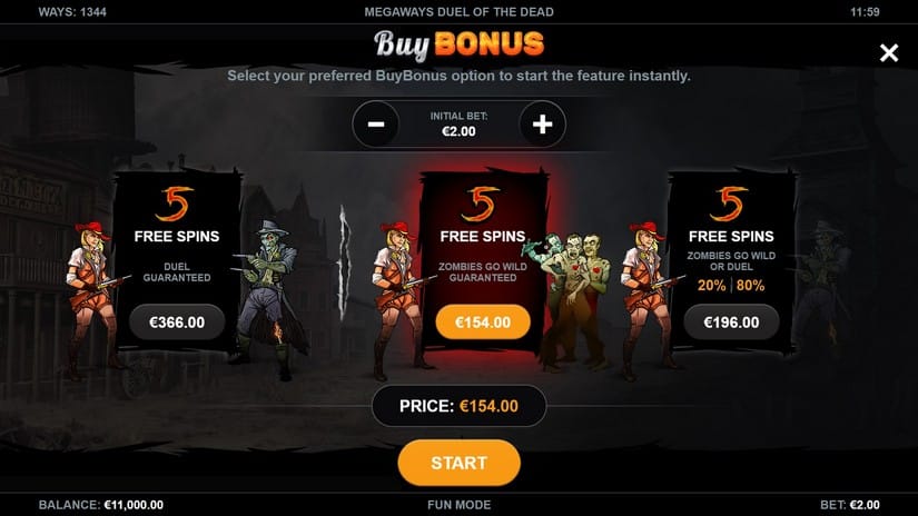 Duel Of The Dead Megaways slot screen 2