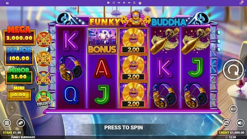 Funky Buddha slot screen 1
