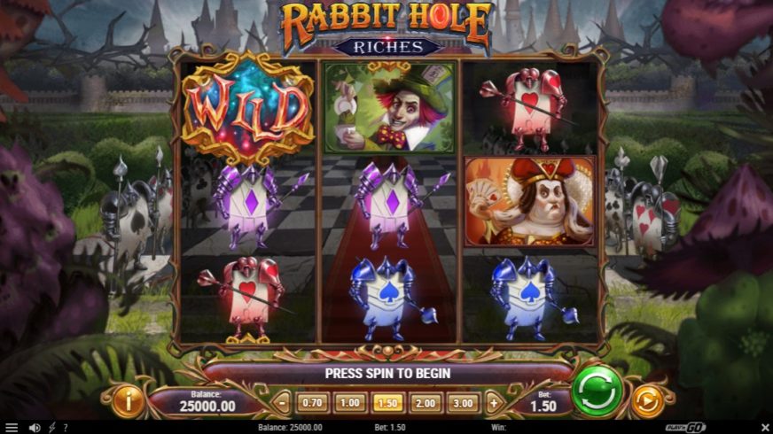 Rabbit Hole Riches slot screen 1