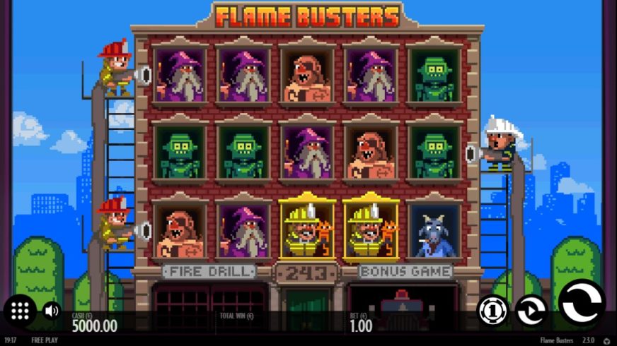 Flame Busters slot screen 1