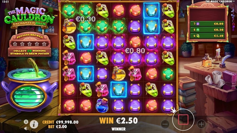 The Magic Cauldron – Enchanted Brew slot screen 2