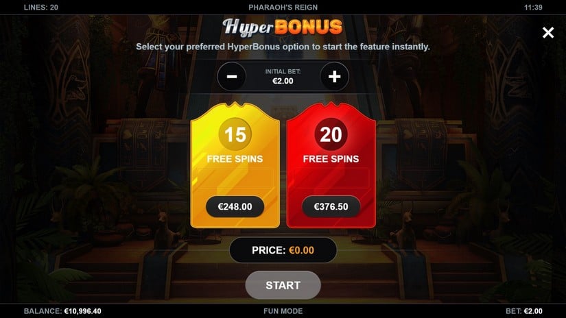 Pharaoh’s Reign slot screen 3