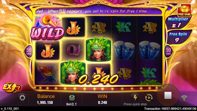 Samba slot screen 5