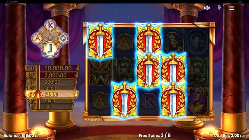 10 Swords slot screen 5