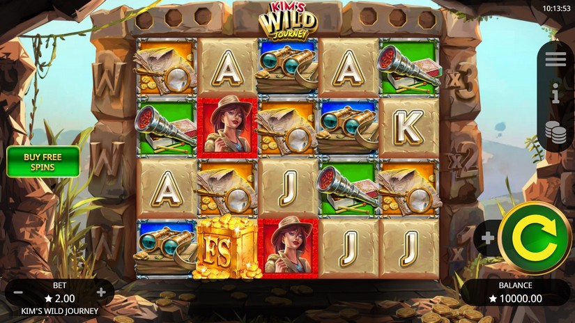 Kim’s Wild Journey slot screen 1