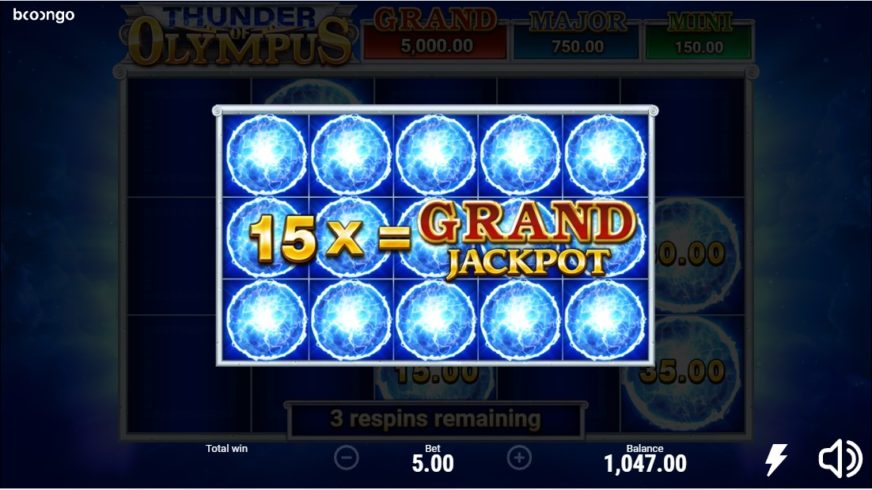 Thunder of Olympus slot screen 2