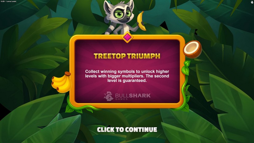 Lemur Levels slot screen 3