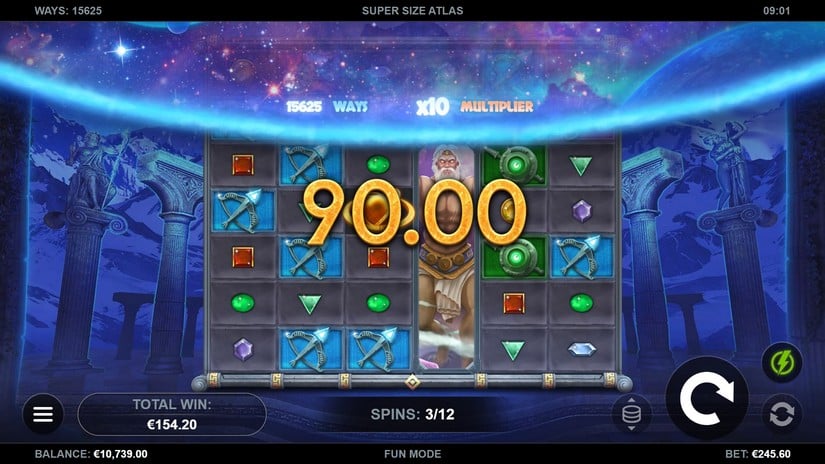 Super Size Atlas slot screen 5