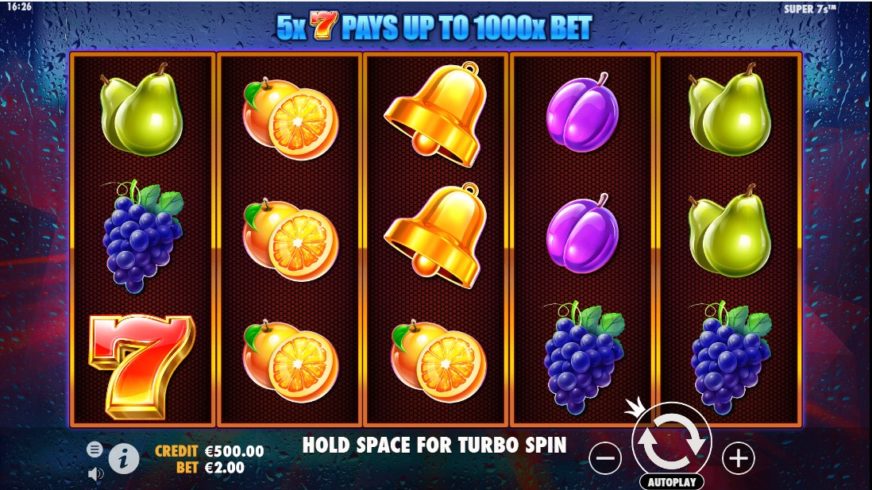 Super 7s slot screen 1