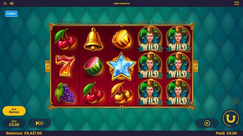 Joker Maxima slot screen 1