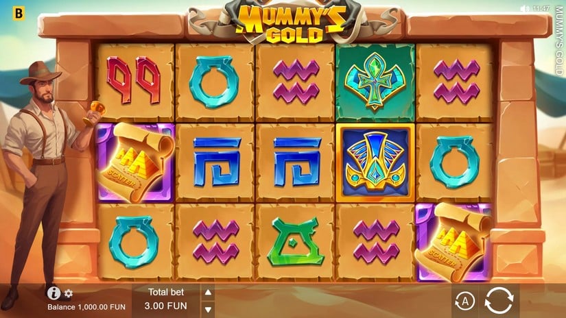 Mummy’s Gold slot screen 1