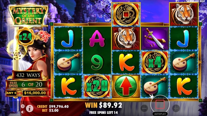 Mystery of the Orient slot screen 6
