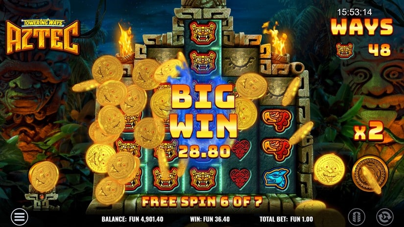 Towering Ways Aztec slot screen 5