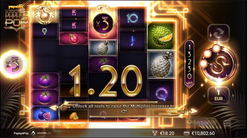 PapayaPop slot screen 5