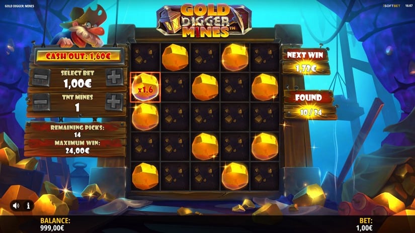 Gold Digger: Mines slot screen 2