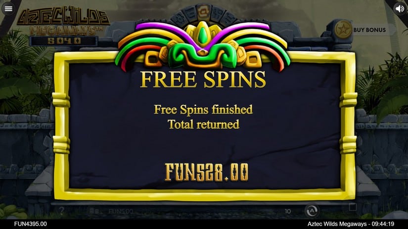 Aztec Wilds Megaways slot screen 6