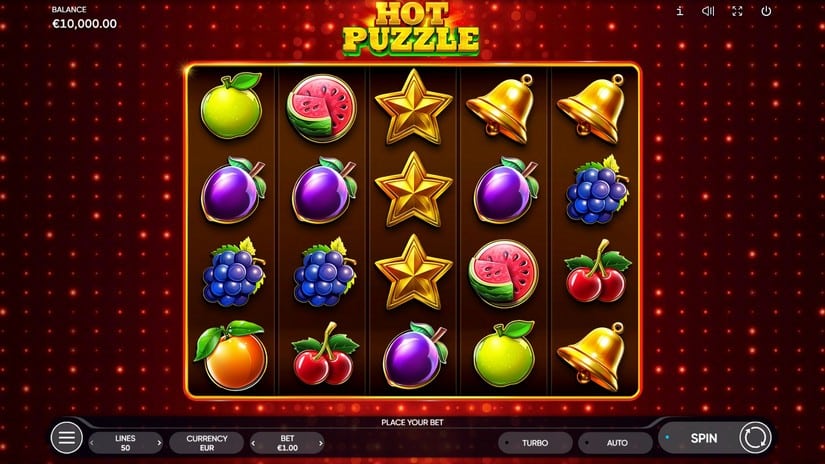 Hot Puzzle slot screen 1