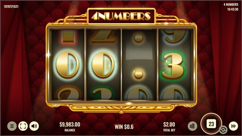 4 Numbers slot screen 3