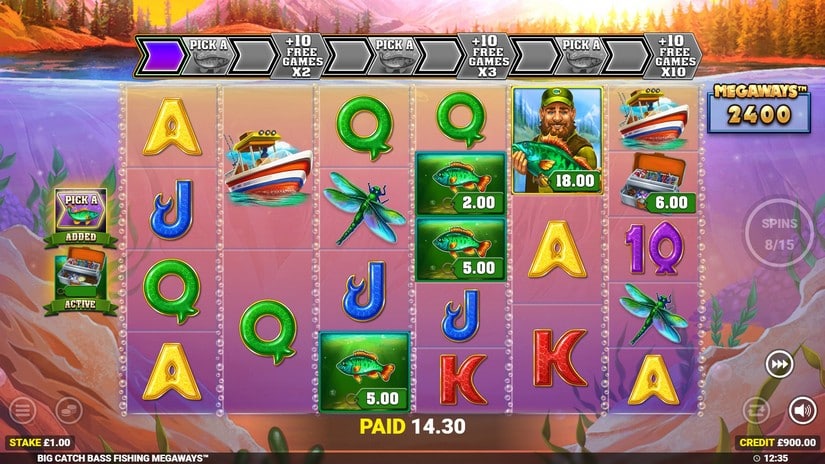 Big Catch Bass Fishing Megaways slot screen 4