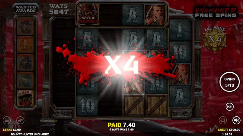 Bounty Hunter Unchained slot screen 4
