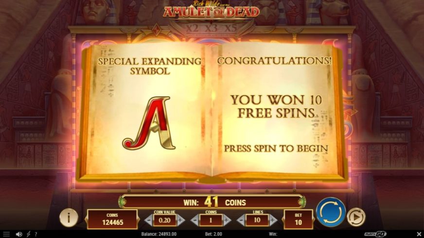 Rich Wilde And The Amulet of Dead slot screen 4