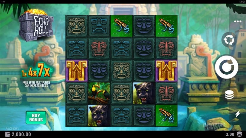 Amazon Lost Gold slot screen 1