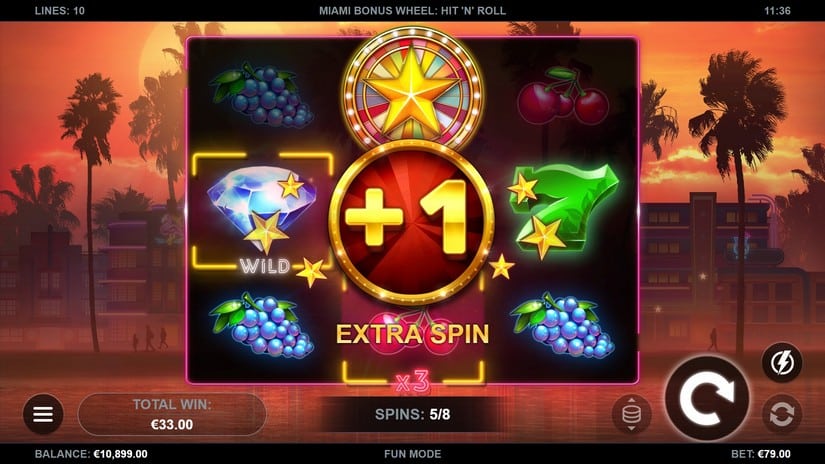 Miami Bonus Wheel Hit ‘n’ Roll slot screen 5