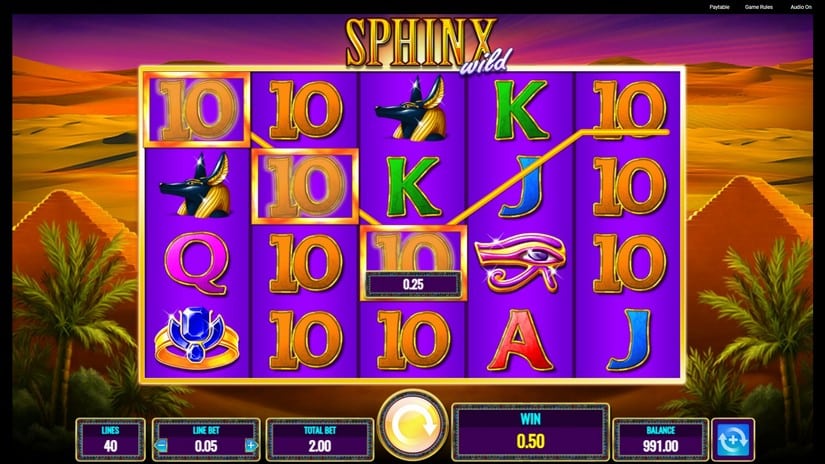 Sphinx Wild slot screen 2