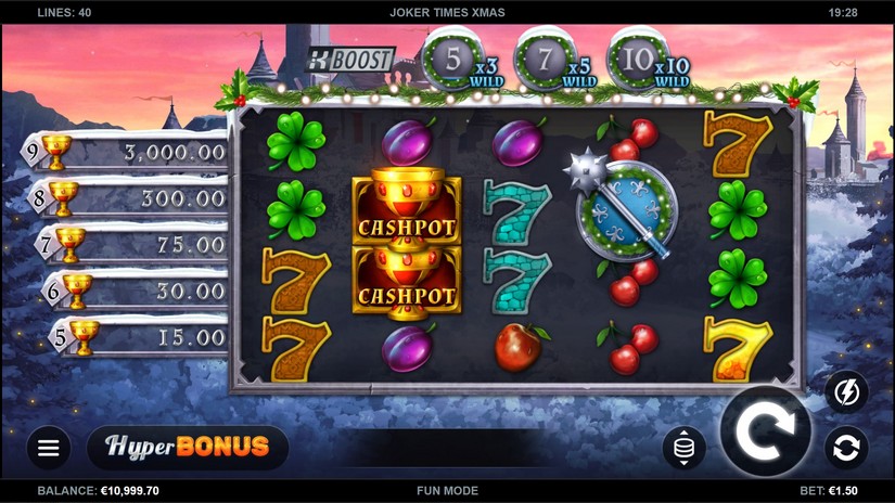 Joker Times Xmas slot screen 1